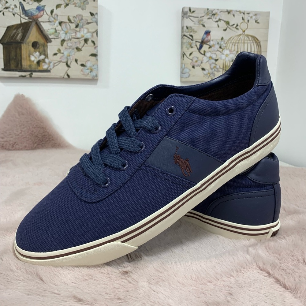 New Polo Ralph Lauren Men’s Thorton Canvas Sneaker